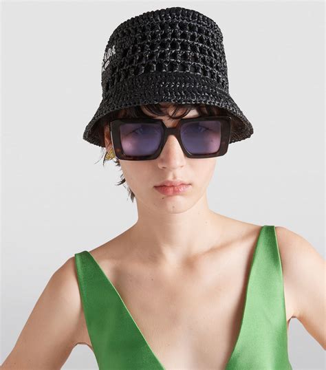 prada raffia visor|prada bucket hats for women.